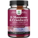 D Mannose met Cranberry Supplement - Potent D Mannose 1000mg Capsules for Nieren Defense Support & Cleanse and Urinary Tract Health for Women & Men - Bladder Health Supplement for Adults - 120 Tel.