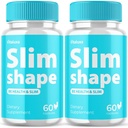 (2 Pack) SlimShape Pills, Slims Shape Capsules Premium Advanced Formula for Men Women, Slimshaper Pro Dietary Supplement Maximum Strength Support All Natural Ingredients Health Blend Reviews (120 Ct)