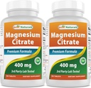 Best Naturals Magnesium citraat (Citrato de Magnesio) 400 mg 250 tabletten (400 mg elementair magnesium per 2 tabletten) (2)