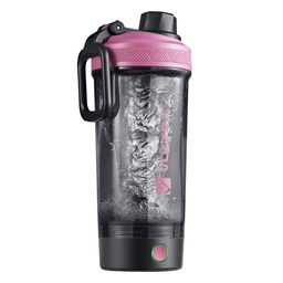 VOLTRX Shaker Bottle, Gallium USB C Rechargeable Electric Protein Shake Mixer, Shaker Cups for Protein Shakes and Meal Replacement Shakes, BPA Free, Made with Tritan, Neon Pink, 24oz