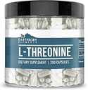 Earthborn Elements L-Threonine 200 Capsules, Essentiële Aminozuur, Pure & Onverdund, Geen Additieven