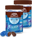 Good Day Chocolate Melatonin for Adults [ 2 Pack ] - Fair Trade Non-GMO Chocolate with Chamomile and Melatonin 1 mg - Adult Melatonin, Adult Natural Sleep Aid Supplement