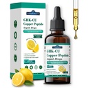 GHK-Cu Copper Peptide Oral Liquid Drops, 6-in-1 Liposomal GHK Cu Supplement w. Marine Collagen Peptides, Hyaluronic Acid, Biotin & Grape Seed, Support Skin Elasticity, Anti-Aging, Hair Growth & Nails