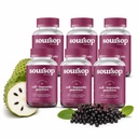 Soursop Graviola Gummies - Sugar Free Soursop Gummies with Vitamin C, Zinc - Digestive Aid, Immune Support & Antioxidants - Made from Soursop Leaves - Sour SOP Supplement for Adults - (Berry 6-Pack)