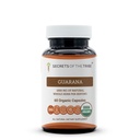 Secrets of the Tribe Guarana USDA Organic Capsules | Certified Organic Vegetarian Capsules, Herbal Dietary Supplement | Paullinia cupanais Dried Seed (60 Count)