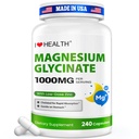 Magnesium Glycinate – Elemental Magnesium 200mg with Zinc 2mg, 240 Capsules, High Absorption Magnesium Supplement for Relaxation, Calmness & Muscle Support, Gentle on Stomach, Made in USA