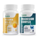 Vitamine D3 K2 met MCT-olie 90 Softgels & Magnesium Doorbraak Complex Supplement