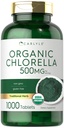Comprimés de Chlorella de Carlyle organiques 500 mg, 1000 Nombre, Suppléments végétariens, sans OGM et sans gluten