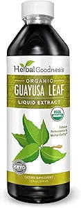 USDA Biologische guayusa Losse Leaf Extract 12oz - Cafeïne Extract Liquid guayusa Drink - voor verhoogde energie, Mood, Concentratie, Immuniteit en Digestie - Natuurlijke Cafeïne Energie Drank - Made in USA
