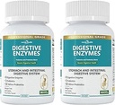 800 mg Digestieve enzymen voor mannen en vrouwen met probiotica en prebiotica, 8 belangrijke enzymen, Protease, Amylase en Lipase 180 capsules - A 60-dagen supply for Bloating & Gas Relief - Non-GMO