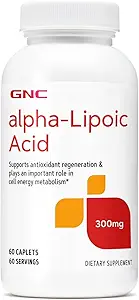 GNC Alpha-Lipoïnezuur 300mg, speelt een belangrijke rol in Cell Energy Metabolisme, 60 Tel.
