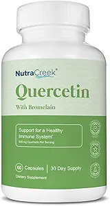 Quercetin Supplement | 1-2 Month Supply of Quercetin 500mg with Bromelain to Help Absorption. Quercetin and Bromelain for Immune System Support & Seasonal Support | 60 Capsules
