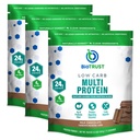 BioTrust Low Carb Protein Powder - Natural and Delicious Whey & Casein Blend from Grass-Fed Hormone Free Cows - Non GMO, Soy Free, Gluten Free, Hormone Free (Chocolate, 3-Pack)