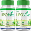 (2 Pack) Lipovive Capsules, Lipovive Pills Advanced Formula Supplement Support Women, Lipovibe Maximum Strength Natural Ingredients, LipoVine Daily Premium Blend Detox Cleanse Review (120 Ct)