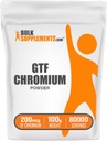 BulkSupplements.com Poudre de chrome GTF - polymère de chrome - sans gluten et sans levure, 1,25mg par portion (200mcg), 100g (3,5 oz) (paquet de 1)