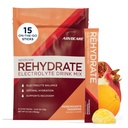 AdvoCare Rehydrate - Electrolyte Drink Mix - Includes Magnesium, Sodium, Potassium & Calcium - Antioxidant & Amino Acid Fortified - Hydration & Recovery - Pomegranate Tangerine, 15 Sticks (6.3 oz)