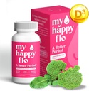 My Happy Flo PMS Support Supplement for Women with Iron, PMS Relief Hormone Support for Women, 10-in-1 PMDD Supplements for Women DIM & I3C Indole-3-Carbinol for Cramp Relief, Heavy Flow - 60 Caps