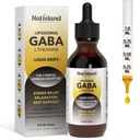 Liposomal GABA with L-Theanine Liquid Drops, GABA L-Theanine Supplement for Adults & Kids, Ashwagandha, Magnesium Glycinate, Vitamin B6, for Relaxation & Stress Relief, Lemon Flavor, 2 Fl Oz