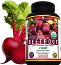 Krachtige Tuin Biologische Beetwortel 1350 mg met Zwarte Peper 120 Vegan tabletten