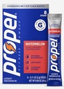 Propel Zero Sugar Electrolyte Powder Packets, 8 Count Watermelon Flavor in STAW Box