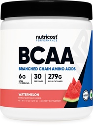 Nutricost BCAA Poeder (Watermeloen, 30 porties) Optimale 2:1:1 verhouding