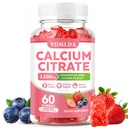 Calcium Citrate Gummies 1200 mg with Vitamin D3 & K2 for Women & Men, Calcium Gummies Sugar Free, Vegan, High Absorption, Easy to Digest for Bone, Muscle & Immune Support, Mixed Berry Flavor