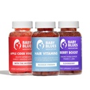 Baby Blues Postpartum Essentials Pack for New Moms, 3 Pack Postpartum Vitamin Kit with Hair Vitamins, Apple Cider Vinegar and Elderberry Gummies, Hair Energy and Immune Support, 180 Count