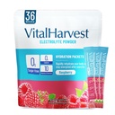 36 Sticks Electrolytes Powder Packets Sugar Free Hydration Packets Electrolyte Liquid Daily IV Drink Mix with Raspberry, Low Sodium, 0 Calorie