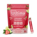 Ultima Replenisher Strawberry Margarita Electrolyte Packets, 16 Stickpacks | Daily Zero Sugar Powder Hydration Packets with 6 Key Electrolytes & Minerals - Sugar Free & Keto Friendly