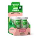 Comprimés d'électrolytes de graminées étonnantes, Comprimés d'aromatisants d'eau vert étincelants avec des vitamines, limonade de fraises hydratantes, 10 comtes (paquet de 6) (paquet de mai Vary)