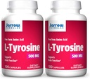 Jarrow Formules L-Tyrosine 500 mg - 100 capsules - Ondersteunt hersenfunctie - Hersen Neurotransmitter Precursor - Vrije vorm Aminozuur - Bevat Pure Crystalline L-Tyrosine - 100 porties