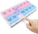 MOLN HYMY Weekly pil Boxen en Organisator 2 keer per dag, 7 Dag PM Pill Case Twee weken, 14 Grote Compartments Pill Dispenser te houden Medicatie, Vitaminen (Pink + Blauw)