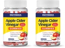 Enzymedica, Apple Cider Vinegar Gummies, Made with The Mother, 12 Organic, USA-Grown Apples per Bottle,[c][d] 1000 mcg Vitamin B12 per Serving, Natural Apple, 74 Count (Pack of 2)