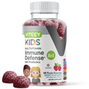 Viteey Kids Multivitamine Gummies met Probiotica - 8-1 Kids Vitaminen voor Immune Health Ondersteuning met Vitamine C, D3, B12, B6, Zink, Vlierbessen, Selenium - Vegetarisch - Kauwbaar Tastbaar Berry Flavored
