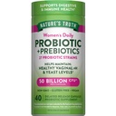 Nature's Truth Women's Daily Probiotic & Prebiotics | 50 Billion CFU | 40 Capsules | Vegan, Non-GMO & Gluten Free Supplement