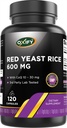 Oxify Red Yeast Rice with CoQ10, 120 Capsules | 1200 mg per 2 capsules, Gluten-Free, Non-GMO, Supplement Made in USA