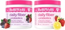 Belli Welli Daily Fiber Supplement Bundle with Collageen, Probiotics & Electrolytes, Strawberry Lemonade & Wild Berry Flavors Ondersteunt spijsvertering, Gut Balance, & Debloating