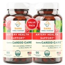 2-Pack | Artery Plaque Maintenance Supplement – Plant-Based Formula for Healthy Cholesterol Levels and Blood Circulation | with Hawthorn, Arjuna & Ginger | 90 Capsules | Sana Cardio Care