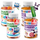 DR. MORITZ Kids Magnesium Gummies Orange Flavor (120 Count) and Kids Multivitamin Gummies (120 Count) - Relaxation & Health Support - Non-GMO, Vegetarian Toddler Vitamins