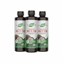 Nature's Way Organic MCT Oil, Brain & Body Fuel*, Keto & Paleo, 16 Fl Oz x3 | Liquid coconut MCT oil with 14 g medium chain triglycerides per serving for brain and body fuel; Non-GMO, set of 3.