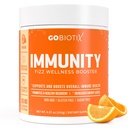 GOBIOTIX Vitamine C - Immune Defense Support Supplement - Immunity Powder Wellness Booster - Vegan Superfood - Vlierbes, Kurkuma, B12 Vitamine Supplement, Non-GMO en Sugar Free (Orange)