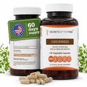 Secrets of the Tribe Chickweed 800 mg Vegetable Capsules for Skin Health & Antioxidant Support | Herbal Supplement | Stellaria Media Dried Herb | 120 Count