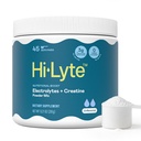 Hi-Lyte Electrolytes + Creatine Powder, Unflavored, 45 Servings | 3g Creatine Monohydrate, Zero Sugar, No Stevia, Non-GMO, Vegan, Gluten-Free, Keto-Friendly, Blended in USA