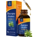 Vegan Bacopa Extract Drops for Memory, Focus & Cognitive Support 5-Ingredient Herbal Liquid Supplement with Ashwagandha Saffron Lemon Balm, Alcohol-Free & Gluten-Free, 2 oz