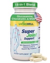 GEZAMENLIJKE ONDERSTEUNING VAN SUPER: Glucosamine, Chondroitine, MSM, Turmeric, Collageen & FruiteX-B Joint Supplement, Maximum Pain Management, Bot & Muscle Health, Flexibiliteit & Mobiliteit voor mannen & vrouwen, 90 Capsules