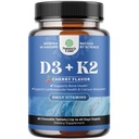 Vitamine D3 met K2 MK7 Supplement - Vitamine D3 2000 IE Tabletten en K2 voor Immune Ondersteuning Bot Gezondheid Hart Gezondheid Gezamenlijke ondersteuning Botsterkte en Mood Boost - VIT Immune System - 60 Tel.