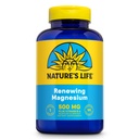 Natures Vie Renouvelant Magnésium 500 mg - Plus Vitamine B-6 - Muscles et nerfs Support - Verifié en laboratoire (180 portions, 180 VegCaps)