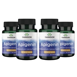 Swanson Apigenin-Bioflavonoid Supplement Natuurlijke Prostaat Ondersteuning-Metabolisme & zenuwgezondheid Ondersteuning-Kan slaap en ontspanning 90 Caps, 50mg Elke 4 Pack