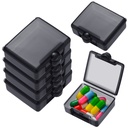 6 Packs Pocket Tiny Pill Case Single Daily Small Pill Container Travel Medicine Holder Cute Portable Personal Medicine Dispensers Organizers for Purse Pills Vitamin Supplements(Black)