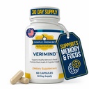 Verimind - Brain Supplement Capsules for Memory and Focus - DHA and Bacopa | Nootropic Formula, Recall and Clarity Support, Phosphatidylserine Blend, Simple Once-Daily Routine, Stimulant-Free